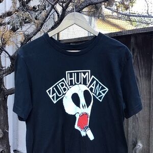 Vintage Y2K Subhumans Skull Graphic 2006 Tour Tee Punk Band Shirt Black Large